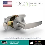 Amazon Basics Straight Door Lever Passage, Satin Nickel, 1-PACK. Fixed Price $16.99.