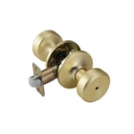 Satin Brass Interior Knobs, Pismo Gold With Lock, Privacy Door.... Fixed Price $19.86.
