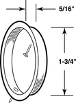 Prime-line 163138 Brass Bi-pass Round Door Pull Handle 1-3/4 Dia. In. Hole. Fixed Price $8.59.