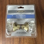 Defiant Classic Victorian Satin Brass Finish Glass Door Knobs 2.25 Inch 509 006. Fixed Price $15.78.