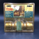New Vintage Yale Bath Bedroom Door Knob Lock LW7 BR5284 US3 Brass Nos. Fixed Price $35.00.