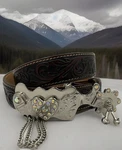 Justin 3D Spur Usa Belt Top Grain Cowhide Size 26 Nwt C30148. Fixed Price $24.61.