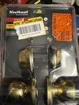 Kwikset Residential Security Door Lock Combo Pack Brass 690T 96900-253. Fixed Price $34.99.