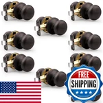 Probrico Bulk Passage Door Knobs Interior 10 Pack Oil Rubbed Bronze Round Ball. Fixed Price $137.79.