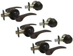 Of 3 Entry Door Handle Sets Oil Rubbed Bronze All Keyed Alike. Fixed Price $92.99.