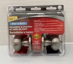 New Master Lock Bed & Bath Satin Nickel Biscuit Door Knob With BCO0315. Fixed Price $12.00.