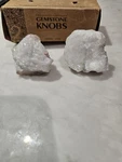 Crystal Living Gemstone Knobs Set Of 2- Decorative Door Cabinet Drawer. Fixed Price $25.00.