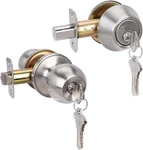 Hosom Deadbolt Lock And Door Knob Set Keyed Alike Satin Nickel Entry Combo Us. Fixed Price $25.99.