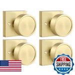 Haidms Brushed Gold Dummy Door Knobs 4 Pack Closet No-turning Zinc-alloy. Fixed Price $99.57.