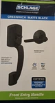 Schlage FE285 Grw 622 Greenwich Door Handleset & Latitude Matte Black. Fixed Price $42.00.