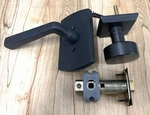 Emtek Cimarron Lever Lh Flat Black Round Knob Medium Bronze Latch Passage Set. Fixed Price $90.00.