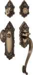Nostalgic Warehouse Victorian Plate Grip Entry Set Knob 719419. Fixed Price $365.00.