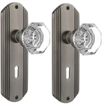 Nostalgic Warehouse Deco Plate With Waldorf Crystal Knob, Passage 2.375" Keyhole. Fixed Price $69.99.