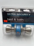 Ultra Security Bed & Bath Door Knob #43977 Tulip Silver. Fixed Price $10.50.