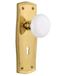 Nostalgic Warehouse Prairie Plate With Keyhole White Porcelain Knob Passage -.... Fixed Price $153.99.