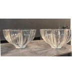 Set Of Crystal Glass Bowls 24% Lead Candy Dishes European 5" Fluted. Fixed Price $17.00.