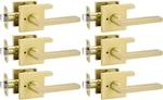 Goldenwarm 6-PACK Door Handles, Brushed Interior, Modern Square Levers. Fixed Price $64.00.
