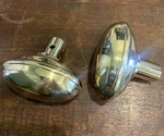 Nostalgic Warehouse Brass Pair Of Homestead Knobs Oval / Egg - Only. Fixed Price $39.00.