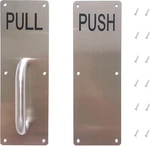 Aimyoo Stainess Steel Door Handle, Pull Push Plate Commercial Silver. Fixed Price $21.23.