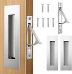 Hbl' Pocket Door Hardware Set 2 Recessed Flush Finger Pulls & 1 Edge M.... Fixed Price $38.69.
