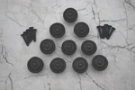 Vintage Cast Iron Door Knobs Cabinet Round Drawer Handles Pull Rustic 10 Pcs. Fixed Price $45.00.