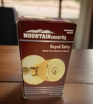 Mountain Security Keyed Entry Tulip Knob Polished Brass Door Lockset 3101-105. Fixed Price $13.00.