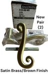 Baldwin Estate 5128-060-MR Passage Door Lever Handle Pair Satin Brass/brown Nos. Fixed Price $44.99.