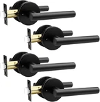4 Pack Matte Black Door Handles, Reversible Privacy Levers For Home & Bath. Fixed Price $124.99.