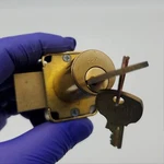 2X National Door Lock Cabinet Deadbolts 1.5" Cylinder 4 Pin Satin Brass Nos. Fixed Price $13.49.