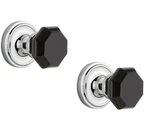 Nostalgic Warehouse Classic Rosette Double Dummy Waldorf Black Door Knob Chrome. Fixed Price $69.99.