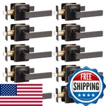 Gobekor 10 Pack Oil Rubbed Bronze Passage Handles Square Door Levers For. Fixed Price $194.24.