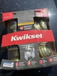Kwikset Juno Entry Door Knob Deadbolt Lock Smartkey Polished Brass 99910-032. Fixed Price $40.00.