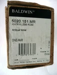 Baldwin Hardware 5020.151.MR Colonial Knob, Upc 723079279725, Antique Nickel. Fixed Price $31.49.