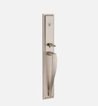 Baldwin Torrey Pines Satin Nickel Entry Handleset Smartkey Lever Open Box. Fixed Price $69.99.