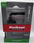 Kwikset Trafford Reversible Round Straight Hall/closet Door Handle Matte Black. Fixed Price $18.00.