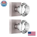 Hiemey 2 Pack Double Dummy Brushed Nickel Door Glass Crystal Knobs. Fixed Price $56.31.