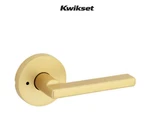 Kwikset 730HFLRDT-4 Halifax Privacy Door Lever Satin Brass. Fixed Price $29.99.