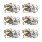 Door Knob Round Handle With Privacy Locking For Home 6 Brushed Nickel. Fixed Price $52.83.