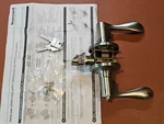 Honeywell Keyed Entry Safes Door Lever Lock 8106301 Satin Nickel Exterior W/keys. Fixed Price $9.99.
