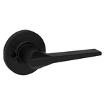 Kwikset Hollis Round Rose Matte Black Half-dummy Door Handle. Fixed Price $16.00.