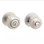 Kwikset Cove Satin Nickel Keyed Entry Door Knob W/ Smartkey Security & Microban. Fixed Price $17.00.