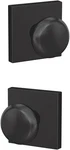 Schlage Matte Black Interior Plymouth Knob With Collins Trim FC21 622. Fixed Price $21.99.