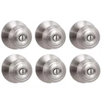 Defiant Hartford Satin Nickel Privacy Door Knob Bed Bath 6 Pack. Fixed Price $70.78.