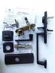 Baldwin Estate Collection Soho Single Cylinder Handleset Parts - Satin Black. Fixed Price $299.99.