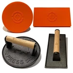 Cast Iron 7" & 8.5" X 4.3" Burger Press, Heavy Duty Smasher With.... Fixed Price $47.85.
