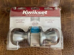 Kwikset Bed & Bath Doorknob 93001-503 Satin Chrome Keyless New. Fixed Price $16.95.