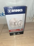 Brinks Keyed Exterior Entry Satin Nickel 2801-119 Tulip New Box. Fixed Price $13.92.