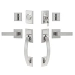Front Door Handle Set Matte Black Double Heavy Duty Lock. Fixed Price $25.00.