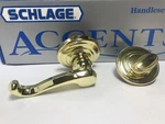 Schlage Callington Interior Left-handed Lever With Deadbolt Bright Brass. Fixed Price $21.73.