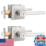 Probrico Privacy Door Handle Square Brushed Nickel Interior Heavy Duty Knob. Fixed Price $97.35.